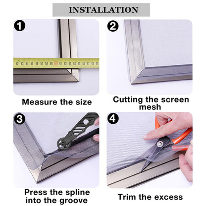 Window Screen Mesh 36IN*100FT,Pet Proof Fiberglass Screen Replacement