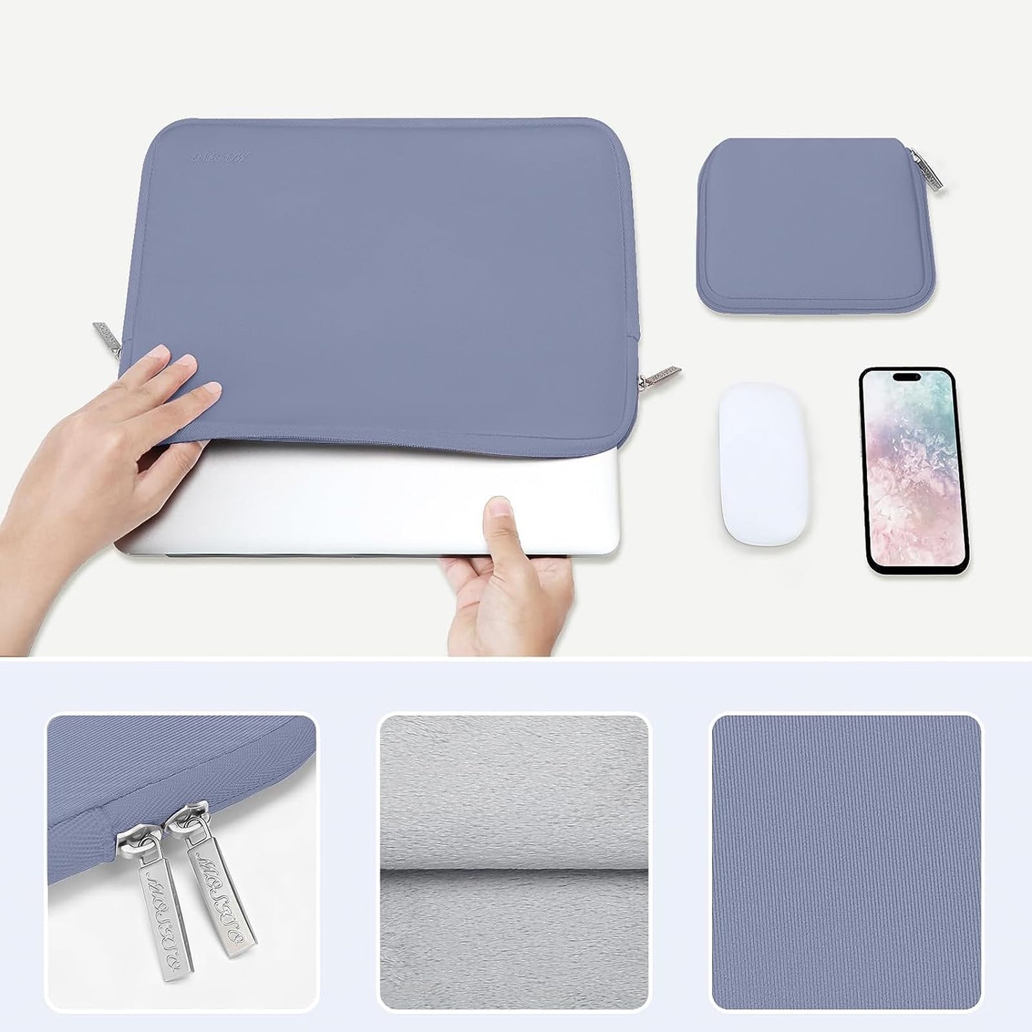 MOSISO Laptop Case 13.3 inch, 13-13.3 inch Laptop Sleeve with Small Case