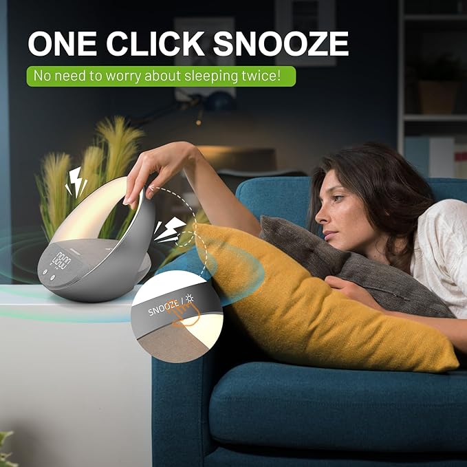 Sunrise Alarm Clock Bluetooth Speaker Wireless Charging Light for Bedroom
