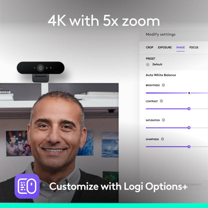 Logitech Brio Ultra 4K HD Webcam for Streaming and Meetings - Black
