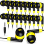 Kanayu 100 Pack Wired Earbuds Bulk for Classroom, No Mic 3.5mm, Yellow
