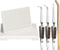 Gisafai 6 Pcs Jewelry Soldering Kit Include 2 Soldering Block Honeycomb Ceramic Welding Boards, 1 Copper Tongs, 3 Tweezers Reverse Tweezers Jewelers Making Melting Casting Tools Supplies
