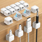 8 Pack Cord Organizer, Magnetic Cable Clips, Under Desk Management, Blue