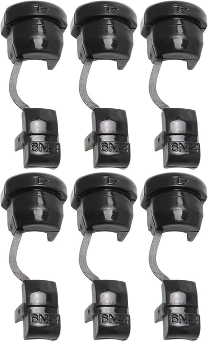 HJ Garden 10pcs Wire Cover Round Cable Wire Strain Relief Bush Grommet Round Strain Relief Bushing Electric Cable Protection Cord Buckle, Black