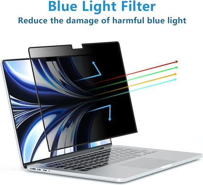 FILMEXT MacBook Air M2 13.6-inch Screen Protector, Privacy Shield, 2022 Release (A2681), Polyethylene Terephthalate, 1 Piece