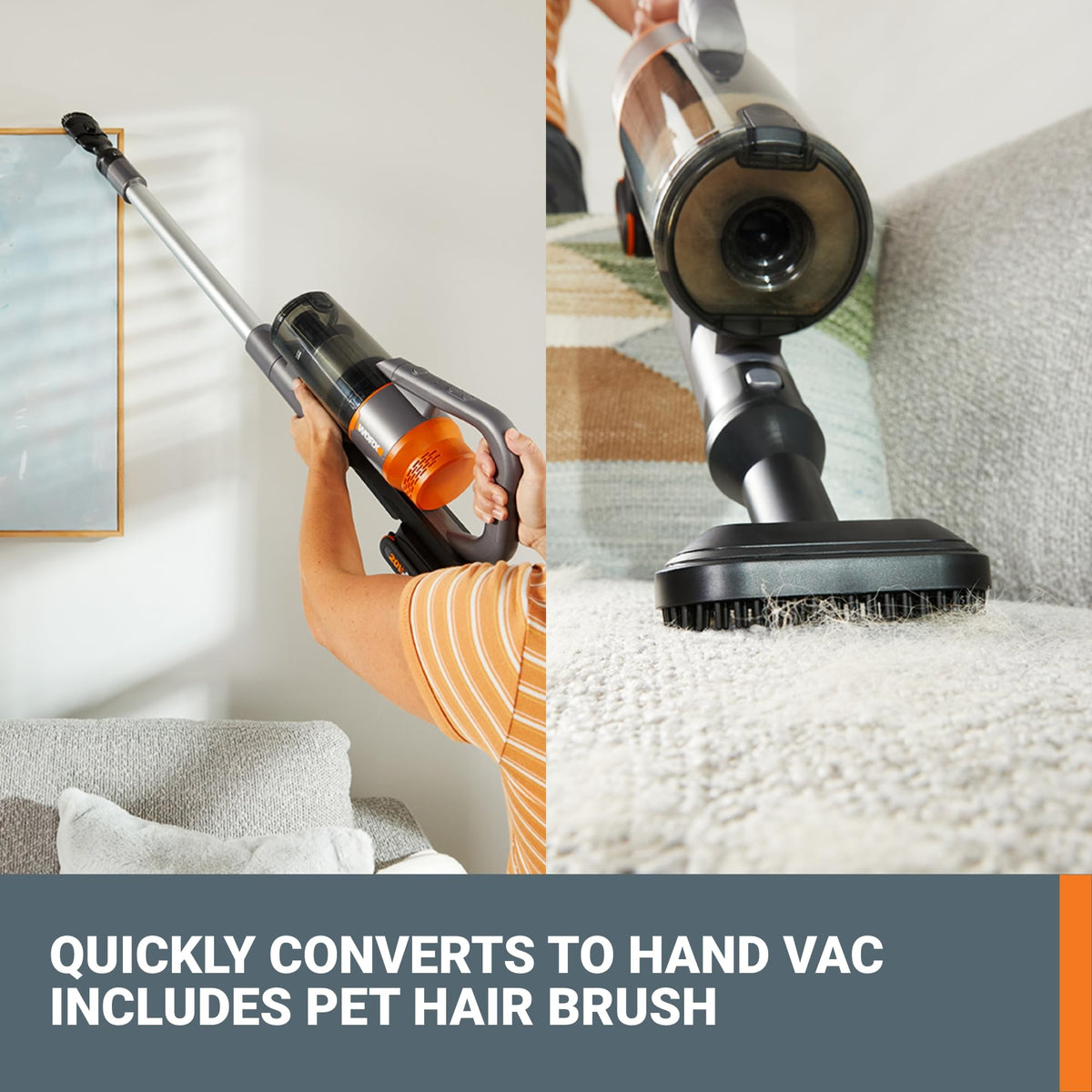 WORX Cordless Stick Vacuum, 20V Handheld Vacuum Cleaner, WX038L.1
