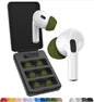 Foam Masters Ultra-Premium Memory Foam Ear Tips for AirPods Pro 1st & 2nd Gen | 3 Pairs | Black Magic Ver 6.0 | Secure | Comfort | Better Noise Cancel | Replacement Buds – OD Green, Small