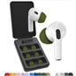 Foam Masters Ultra-Premium Memory Foam Ear Tips for AirPods Pro 1st & 2nd Gen | 3 Pairs | New Ver. | Secure Fit | Super Comfort | Better Noise Cancel | Replacement Buds (Small, Blue)