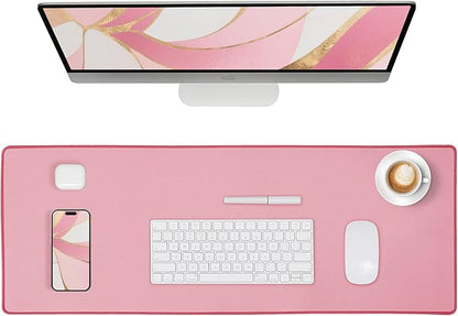 ALOANES Waterproof Mouse Pad with Durable Stitched Edge, XL Gaming Keyboard Pad, Non-Slip Rubber Base Mouse Mat, Extended Desk pad for Gamer, Office & Home, Dark Rose Mousepad 31.5''x 11.8''x 0.12''