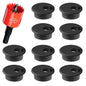 Desk Grommet & Cable Grommet 1-3/8 Inch (10 Pack) - Black Cord Hole Cover with Hole Cutter - Cable Management Kit for Office Desk, TV Stand, Workstation - Hide Wires Behind Wall, Cable Pass Through