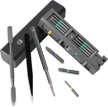 BES 31 in 1 Precision Screwdriver Set,Magnetic Screwdriver Bits,Precision Screwdriver Kit Repair Tools For Iphone, Tablet, Xbox, Ps4, Watch, Eyeglass Repair Tool Kit