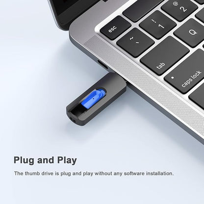 JUANWE 64GB Flash Drive 10 Pack USB Flash Drive Glide Pen Drive Large Capacity Thumb Drive High Speed USB Memory Stick with Easy Carry Lanyard-Hole Portable Jump Drive for PC Car Smart TV