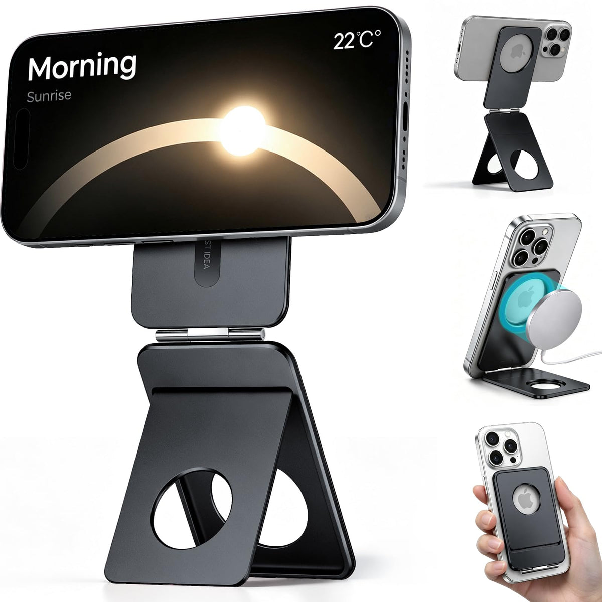 1ST IDEA Phone Tripod Stand, Portable Selfie Stick for iPhone, Ultra-Thin