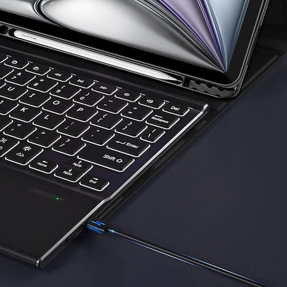 Sahara - Navigate Series Keyboard Case with Track Pad for iPad Air 11" (M2 2024/M3 2025), Black, (TB00425)