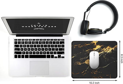 JIKIOU 3 Pack Mouse Pad with Stitched Edge,Portable Size-10.2x8.3in Gilding
