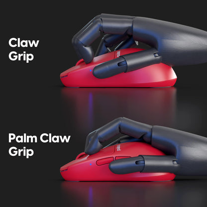 Pulsar Gaming Gears X2H mini Wireless Gaming Mouse, Limited Color Edition, Ultra Lightweight 1.83 oz (52 g), Symmetrical, Optical Switch, 26000 DPI, PAW3395 Sensor (Mini, Wireless, Red)