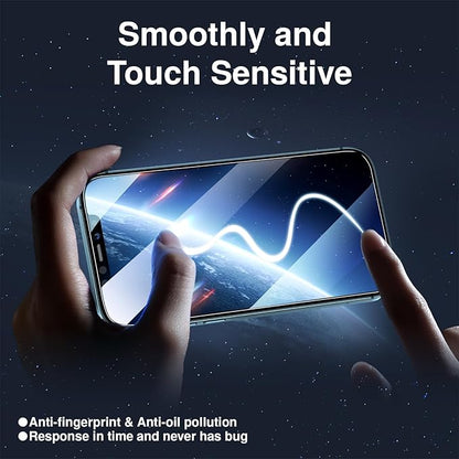 SMARTDEVIL 2PACK Privacy Screen Protector for iPhone 13 Pro/13/14 /iPhone 16e 6.1inch Shatterproof Tempered Glass [True 28°Anti Spy] [9H Hardness] [Auto Dust-Elimination Install], [Bubble Free]