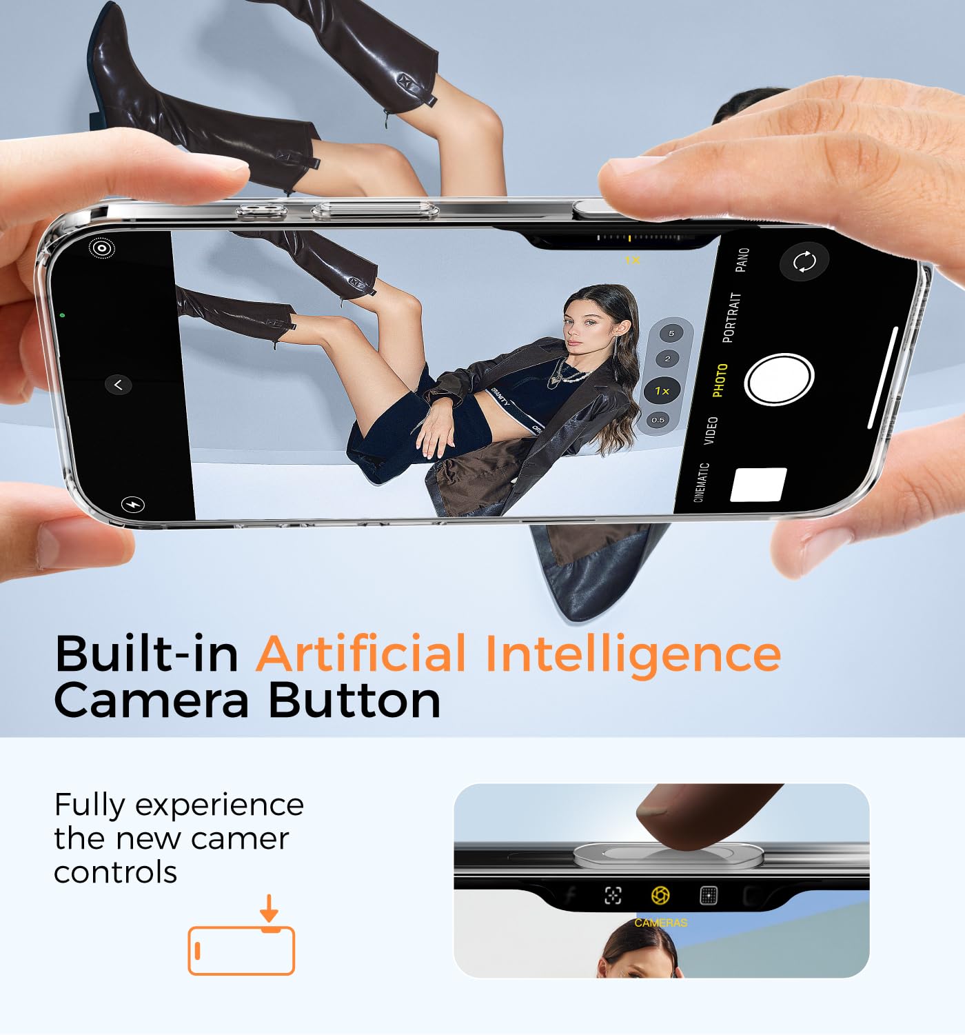 MAGIC JOHN 360° Rotatable Magnetic Invisible Stand for iPhone 16 Pro Case [Camera Control Button] [Compatible with MagSafe] 16FT Shockproof for iPhone 16 Pro Case 6.3'' with Kickstand, Clear
