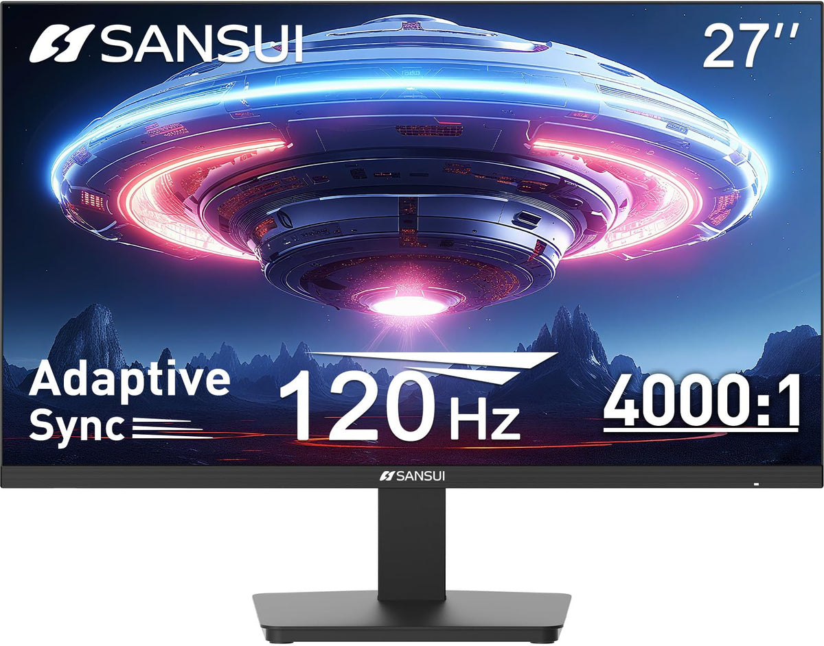 SANSUI 24 Inch Gaming Monitor 180Hz, DP 1.4 & HDMI 2.0 Ports High Refresh