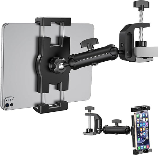 iPad Under Cabinet Mount, Kitchen Tablet Holder, iPad Desk Mount with Clamp