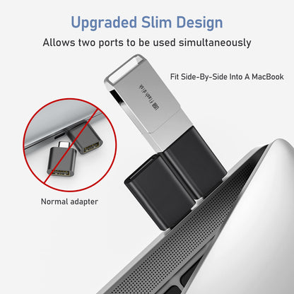 Basesailor USB C to USB Adapter 3Pack,USBC Male to USB 3.0 Female Converter
