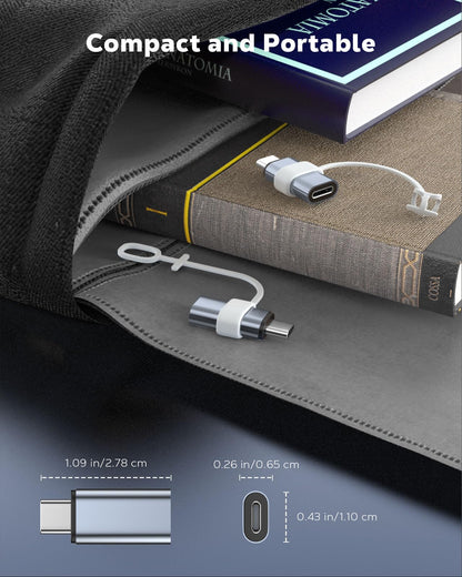 MoKo Lightning to USB-C Adapter for iPhone 17 16 15, Charge Only, 4 PCS