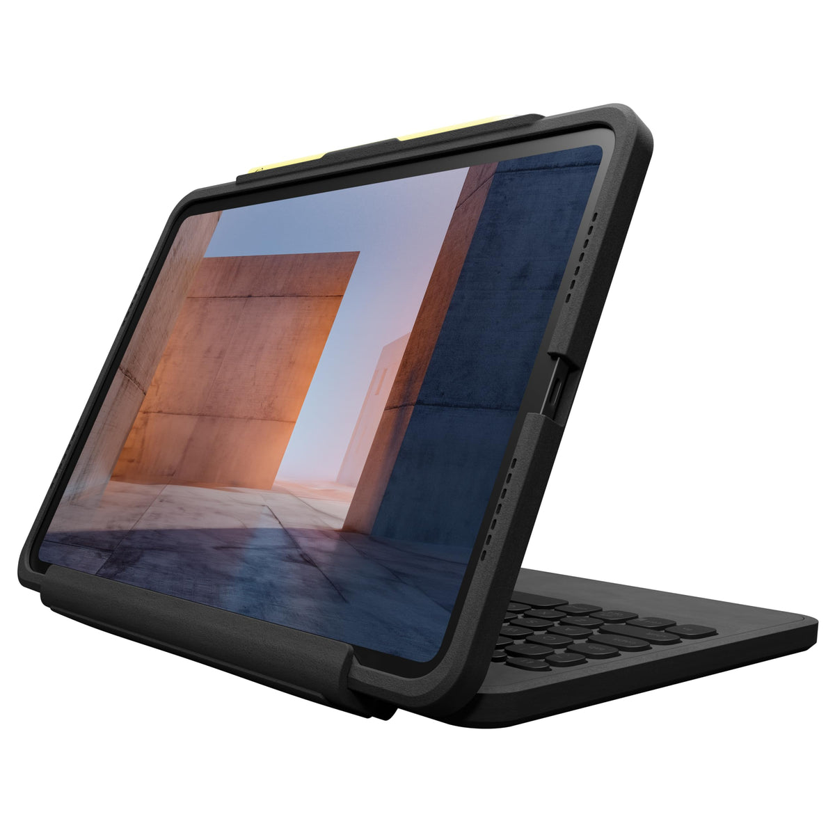 ZAGG Rugged Book Detachable Case with Magnetic-Hinged Backlit Keyboard for iPad Air/Air 2/9.7/9.7 Pro - Multi-Device Bluetooth Pairing - USB-C to USB-C Cable Included, Black