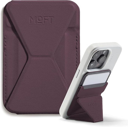 MOFT Magnetic Wallet Stand Compatible with iPhone 16/15/14/13/12 Series, Angle Adjustment & Magsafe Compatible MOVAS Phone Stand,BlackBerry