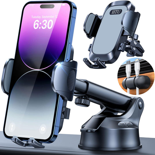 【Upgraded Strongest Suction & Pro Military-Grade】Ultimate Car Phone Mount【360°Rotatable Suction】Cell Phone Holders Truck Stand for Dashboard Windshield Vent for iPhone 17 Pro Max 16 Samsung,Dark Blue
