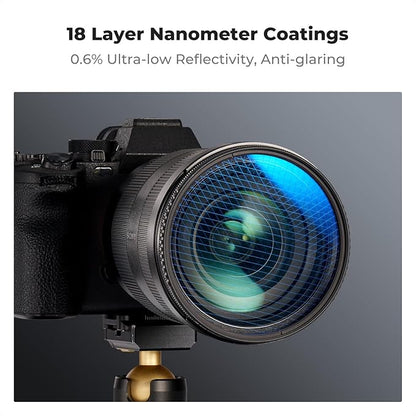 K&F CONCEPT 55mm Star Filters Kit (3pcs) 4 Points 6 Points 8 Points Cross Screen Starburst Filters Set -18 Layer Coating Ultra Slim Optical Glass Camera Lens Filter with 3 Cleaning Cloth
