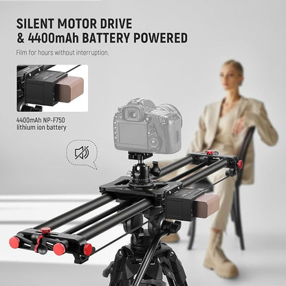 NEEWER 31.5"/80cm Motorized Camera Slider, App Wireless Control DSLR Carbon Fiber Dolly Rail Slider with 4400mAh F750 Battery (Charger Not Included), Support Video Mode, Time Lapse Photography, ER1-80