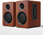 Computer Speakers for Desktop PC, Active Bookshelf Speaker with 3‘’ Carbon Fiber Woofer and Silk Film Tweeter ,Supports Bluetooth 5.3, USB-C, AUX/RCA Input for Record Player TV - Brown Stereo Set