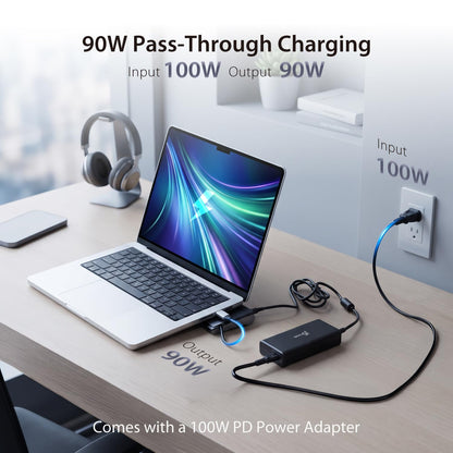 j5create USB-C Docking Station for up to 3 Displays with 100W PD Charger