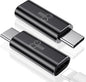 Temdan 2 Pack Lightning to USB C Adapter for iPhone 15/16 Pro/Pro Max/Plus, Support Audio/OTG Adapter, Type C Charger Connector Cable, Black