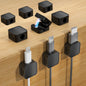 9 Black Magnetic Cable Clips