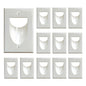BestMounts - 12 Pack Inner Nose Behind Wall Cable Management TV Cord Hider for Wall Mounted TV - Single Gang Low Voltage Recessed Wall Plates Cable Pass Through for Wires, HDTV, HDMI (White)