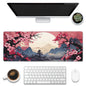 Eflxamz Large Gaming Mouse Pad for Desk,Cute Forest Mushroom Desk Mat,Starry Night Mushroom Desk Pad,Extended Big Computer Keyboard Mouse Pad with Non-Slip Base and Stitched Edge,35.4"x15.7"