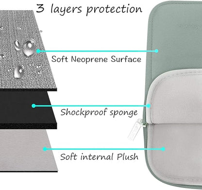 MOSISO Laptop Case 16 inch, 15-15.6 inch Laptop Sleeve Bag Compatible with MacBook Pro 16 inch, HP, Acer, Dell, Lenovo, ASUS Notebook, Neoprene Computer Sleeve Bag with Small Case, Antique Green