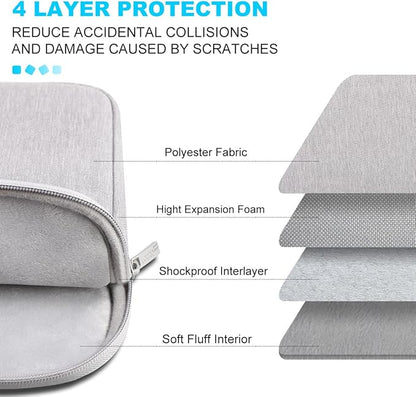 Lacdo 16 Inch Laptop Sleeve Case for 16 Inch HP Lenovo ASUS Acer Dell Laptop/HP Pavilion Envy 16 / Lenovo ThinkPad IdeaPad 16 / Acer Swift 16 / ASUS Vivobook 16 / Dell Inspiron 16 Computer Bag, Gray