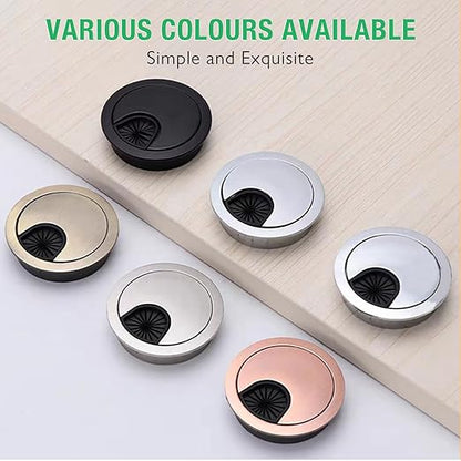 2 Pcs Desk Grommet 3-1/8" / 80 mm, Desk Cord Hole Cover, Cable Grommet Metal Zinc Alloy Materilal, Desk Hole Grommet for Home & Office Pc, Detachable Cable Cord Organizer-Bronze