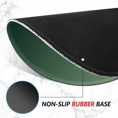 ITNRSIIET Mouse Pad Non-Slip Rubber Base Smooth Surface Stitched Edges Waterproof Durable Compatible with All Mice for Office & Gaming, Desk Accessory, Diameter 8.7 inch, Forest Gradient
