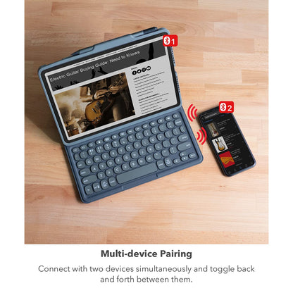 ZAGG Pro Keys Detachable Case & Wireless Keyboard for Apple iPad 10.2" (Gen 9, 8, 7) - Bluetooth Pairing, Backlit Laptop-Style Keys, Apple Pencil Holder, 6.6ft Drop Protection, Black