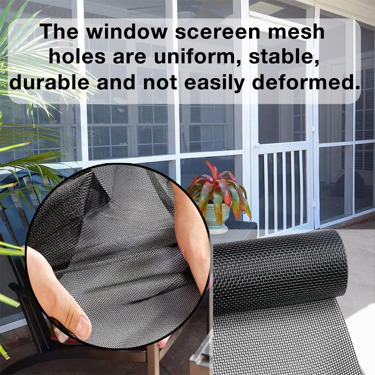 Window Screen Mesh 36IN*100FT,Pet Proof Fiberglass Screen Replacement