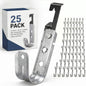Zonon 25 Pcs J Hooks for Hanging Metal J Hook Hangers Cable Support with Bat Wing Heavy Duty G60 Galvanized Steel Cable Hooks for Attaching Ceiling Wire Threaded Rod (1-5/16 Inch)