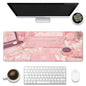 Eflxamz Large Gaming Mouse Pad for Desk,Cute Forest Mushroom Desk Mat,Starry Night Mushroom Desk Pad,Extended Big Computer Keyboard Mouse Pad with Non-Slip Base and Stitched Edge,35.4"x15.7"
