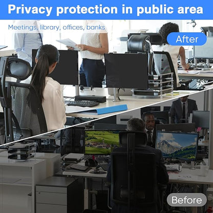 Magnetic Computer Privacy Screen, 27 Inch Removable Hanging Shield for Frameless Monitor 16:9 Widescreen, Anti Blue Light Filter, Anti-Glare Protector