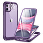 Miracase for iPhone 13 Case 6.1'',Full-Body Magnetic Clear Bumper Case with Built-in 9H Tempered Glass Screen Protector,Military Drop Protection Outdoor Phone Case — iPhone 11
