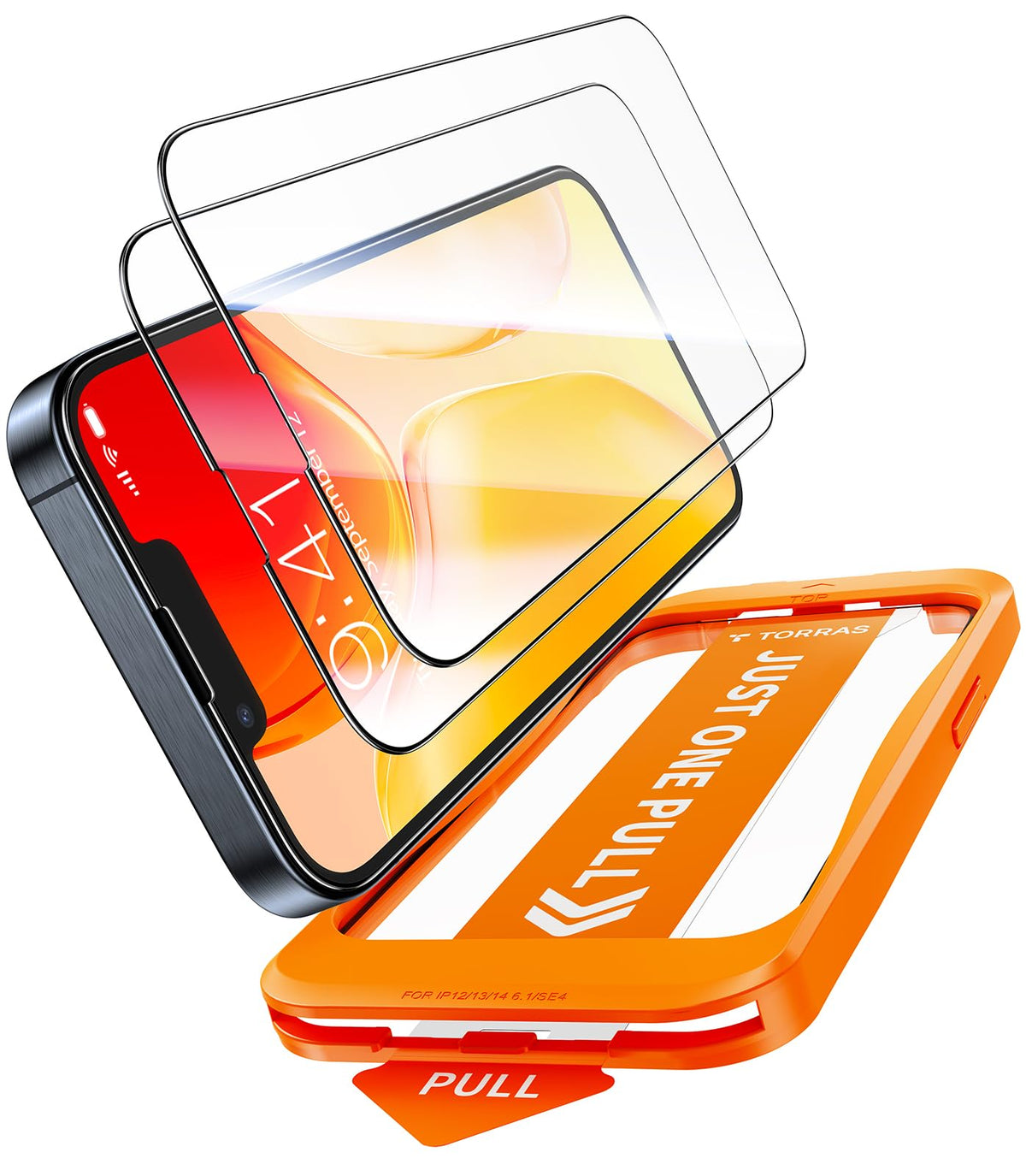 TORRAS Diamond Shield for iPhone 15 Pro Screen Protector [Military-Grade Protection] 9H+ Unbreakable Shatterproof Aerospace Tempered Glass Full Coverage InstaFit Bubble-Free, 2-Pack