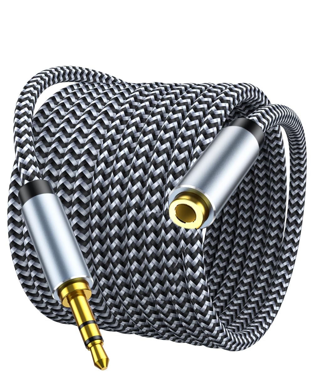 MORELECS Headphone Extension Cable 10ft - Aux 3.5mm Extension Cable Male to Female, 1/8 Inch TRS Stereo Audio Jack Extender for Car, Speaker, TV, PC (Audio Only, No Mic)