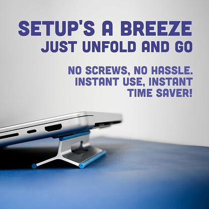 Steepy Portable Laptop Stand for Desk 3 Heights Computer Stand for Laptop Riser – Ergonomic Soporte para Laptop Base – Computer Holder & Elevated Lifter for Travel, Home Office, Projector Riser or DJ